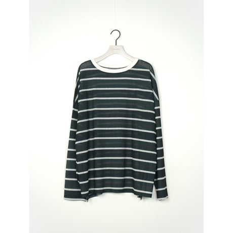 【 CHIGNON 】 ｼｱｰﾗﾝﾀﾞﾑﾎﾞｰﾀﾞｰTEE