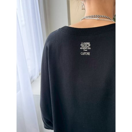 【 cafune 】 Azuma sweat half sleeve pullover