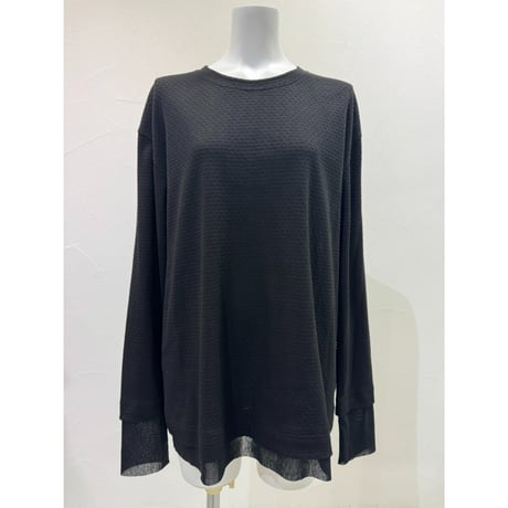 【 CYAN TOKYO 】 モザイクジャガードL/S TOPS