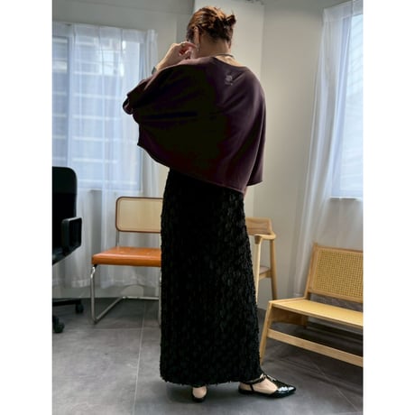 【 cafune 】 Azuma sweat half sleeve pullover
