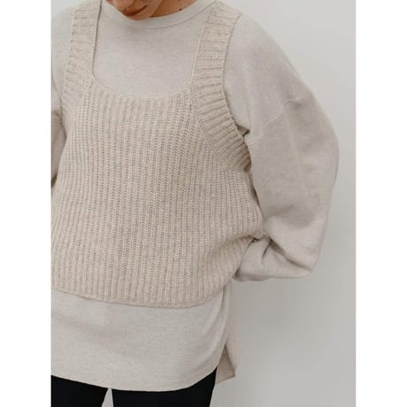 【 YENN 】 [Y264-91131] CHUNKY KNIT VEST