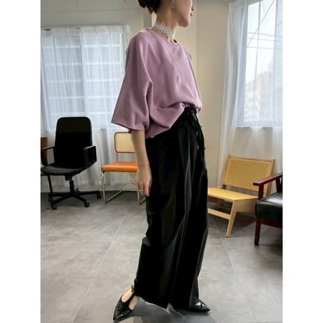 【 cafune 】 Azuma sweat half sleeve pullover