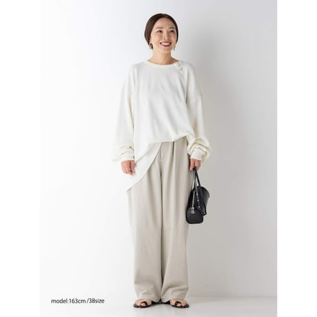 【 YENN 】 [Y264-31124] BOX TUCK PEG PANT