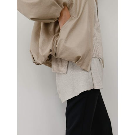【 YENN 】 [Y264-42119] LEATHER LIKE BLOUSON