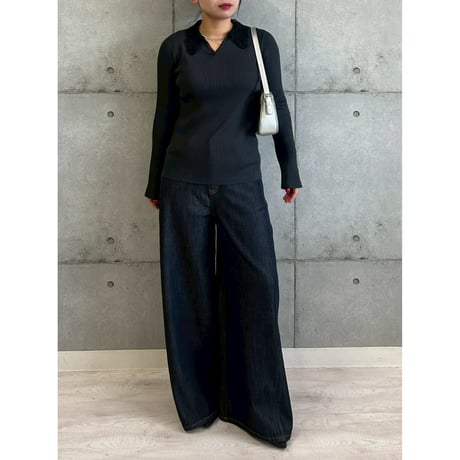 【 ROSIEE 】 ハイウエストバギーデニムパンツ