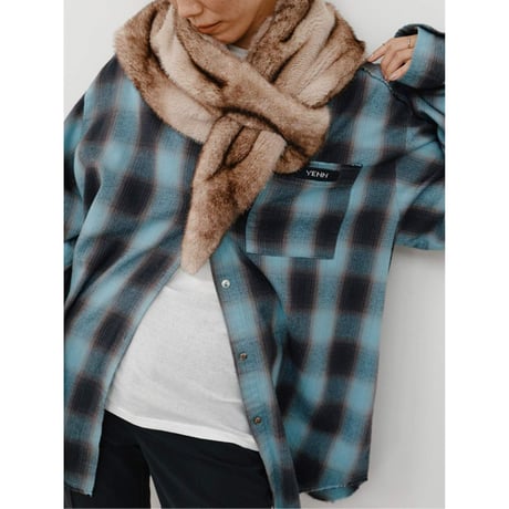 【 YENN 】 [Y264-01116] FAUX FUR SCARF