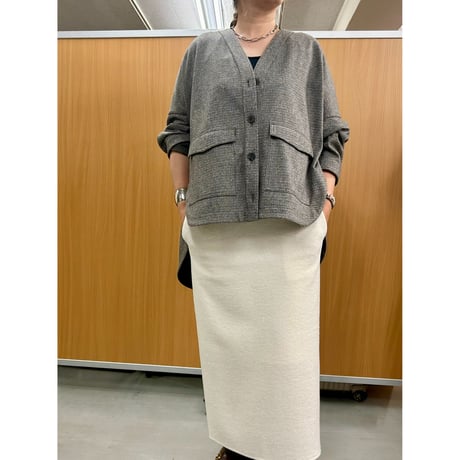 【 PASSIONE 】 WOOLLET × WARM-THERMO Vネックジャケット