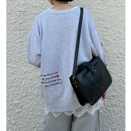 【 ROSIEE 】 レタリング刺繍カーディガン