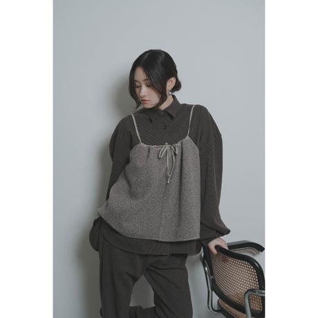 【 CYAN TOKYO 】 シャギーラインウォームシャツブルゾン