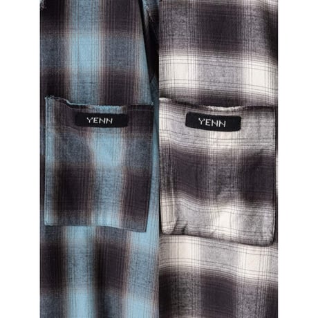 【 YENN 】 [Y264-11123] WASHED PLAID SHIRT