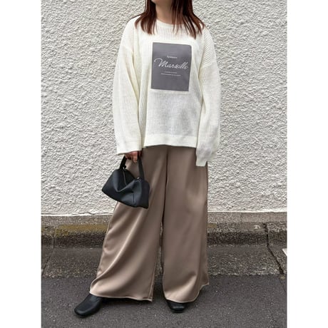 【 ROSIEE 】 フォトプリントチュール重ねゆったりニット