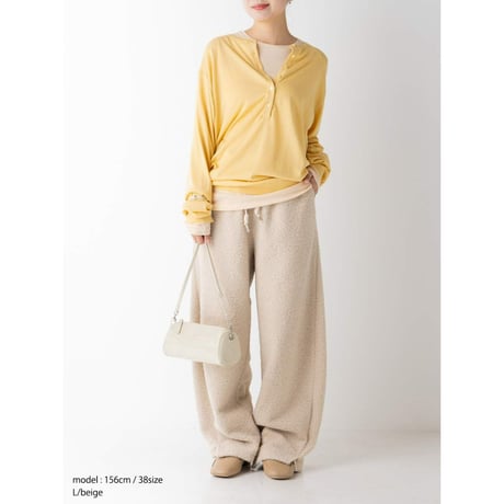 【 YENN 】 [Y264-32120] COZY TEXTURE PANTS