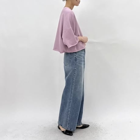【 cafune 】 Azuma sweat half sleeve pullover
