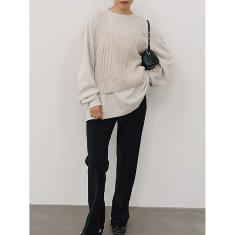 【 YENN 】 [Y264-91131] CHUNKY KNIT VEST