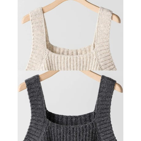 【 YENN 】 [Y264-91131] CHUNKY KNIT VEST