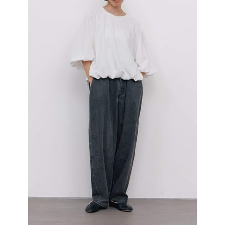【 YENN 】 [Y264-31124] BOX TUCK PEG PANT