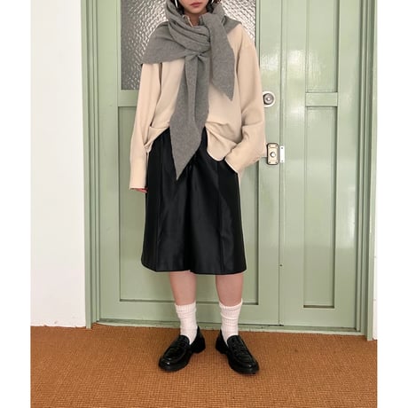 【 PRIORITY 】 エコレザーハーフパンツ