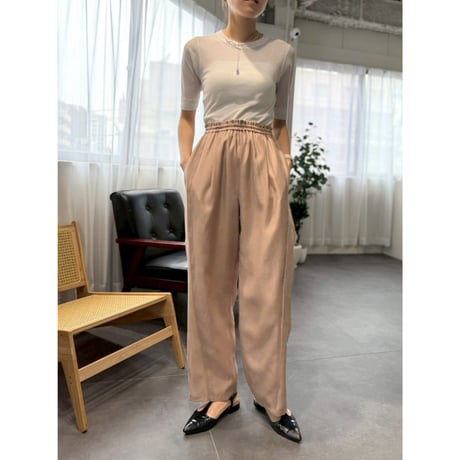 【 cafune 】 tuck sheer easy pants