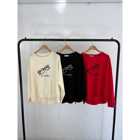 【 ROSIEE 】 メガネモチーフknit