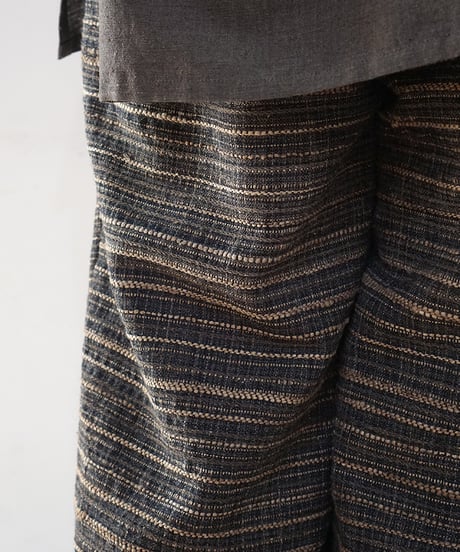 パンツ シンプルショート mix weave チャコール 6860XC