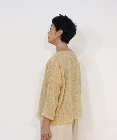 ふくふく プルオーバー simple 黄色（黄色×白）6546FWY