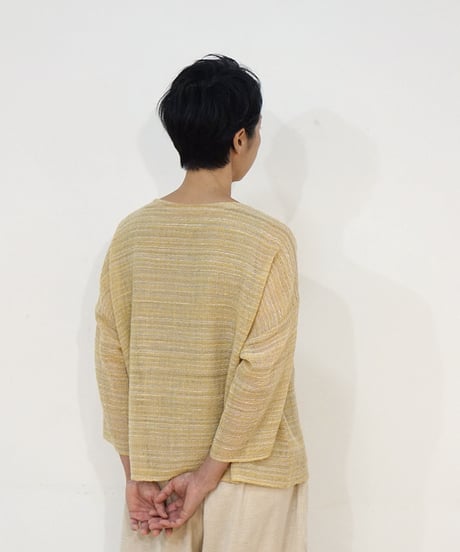 ふくふく プルオーバー simple 黄色（黄色×白）6546FWY