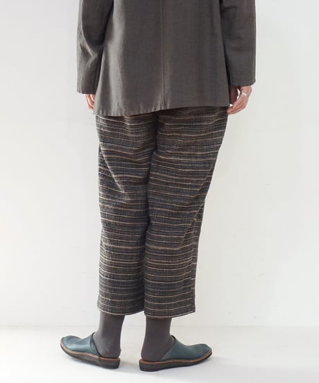 パンツ シンプルショート mix weave チャコール 6860XC