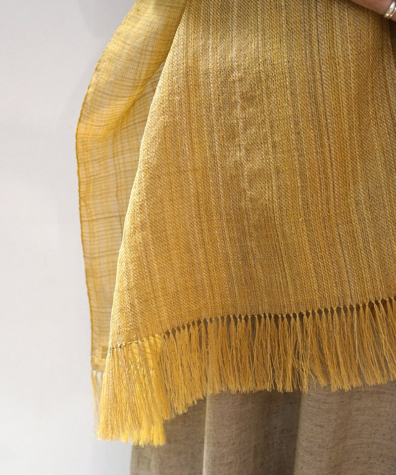 ストール 綾太ストライプ 黄金色 1350Y | MAKI TEXTILE STUDIO o