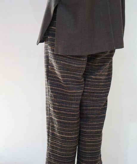 パンツ シンプルショート mix weave チャコール 6860XC