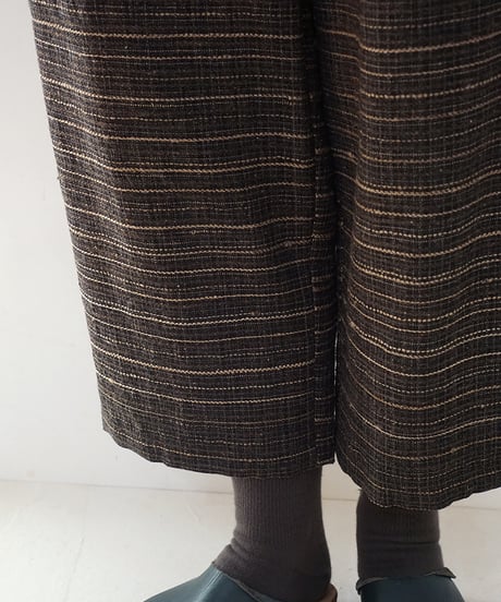 パンツ シンプルショート mix weave チャコール 6860XC