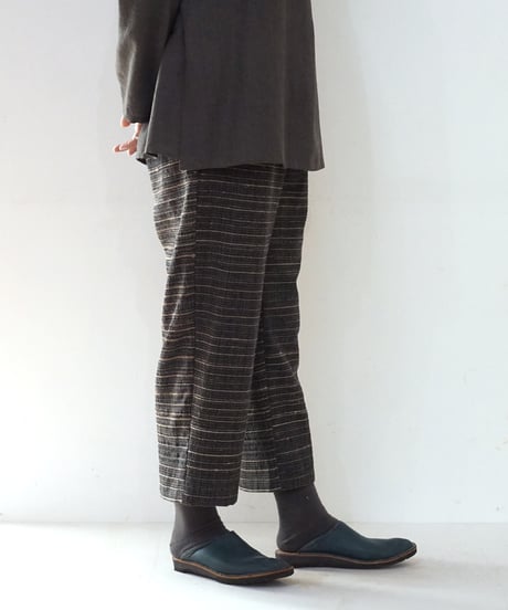 パンツ シンプルショート mix weave チャコール 6860XC