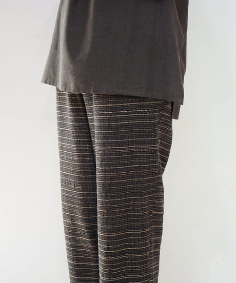 パンツ シンプルショート mix weave チャコール 6860XC