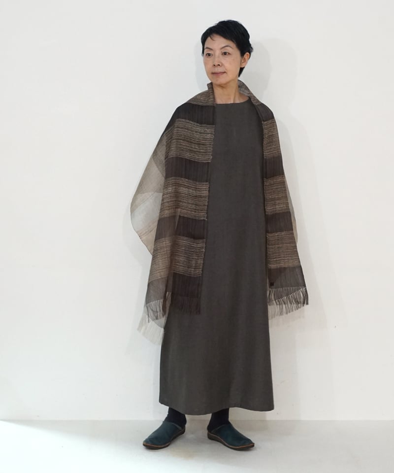 ストール マルダギッチャー チャコール&グレー 2061CG | MAKI TEXTILE