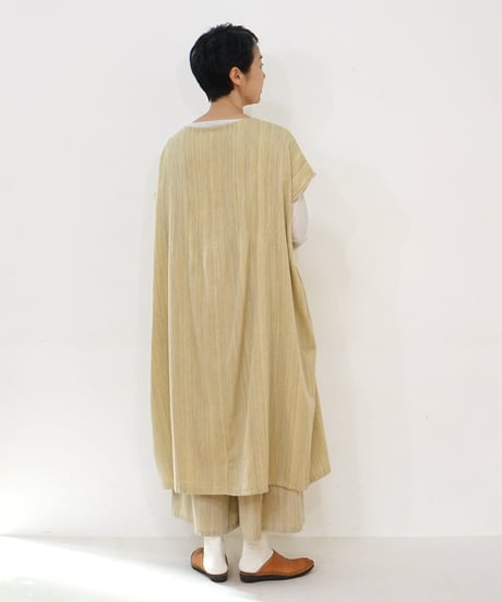 kotiワンピース ウール イエロー&グレー 6974wY
