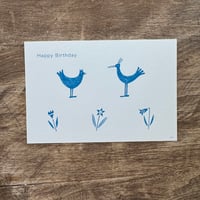 ノラヤ　バースデーカード　鳥と花