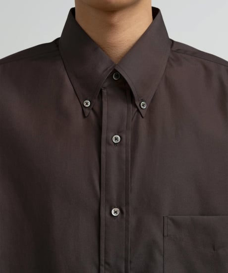 Graphpaper _ Easy Care Poplin L/S Oversized B.D Shirt ( Brown )