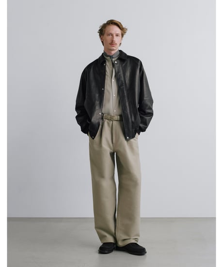 Graphpaper 2026 Autumn+Winter Collection _ Cotton Double Serge Two Tuck Pants ( ASH )