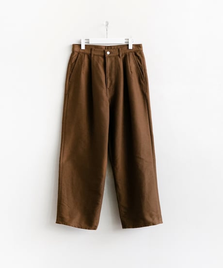 Graphpaper 2026 Autumn+Winter Collection _ Cotton Double Serge Two Tuck Pants ( BROWN )