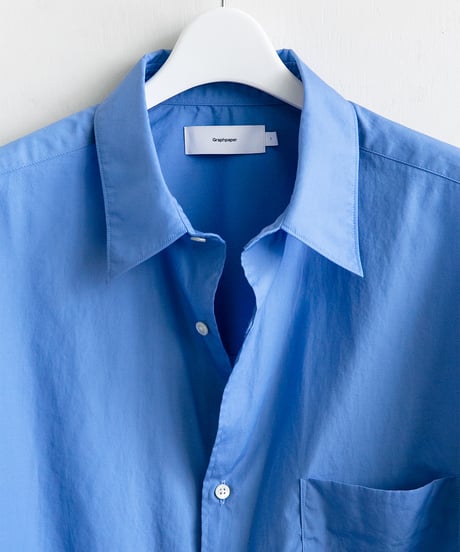 Graphpaper _ Broad L/S Oversized Regular Collar Shirt ( Blue )