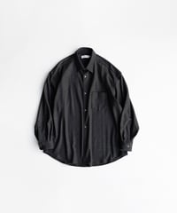 Graphpaper _ Wool Smooth Flannel Oversized Regular Collar Shirt ( Gray )