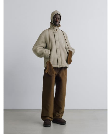 Graphpaper 2026 Autumn+Winter Collection _ Cotton Double Serge Two Tuck Pants ( BROWN )
