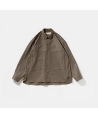 POLYPLOID _ SHIRT JACKET B ( BROWN CHECK )