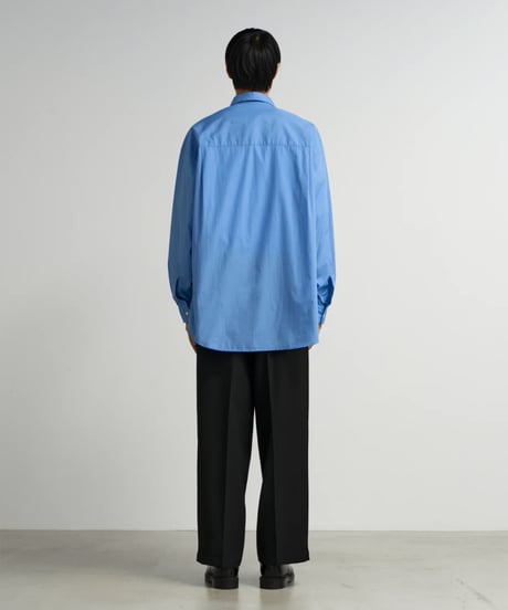 Graphpaper _ Broad L/S Oversized Regular Collar Shirt ( Blue )