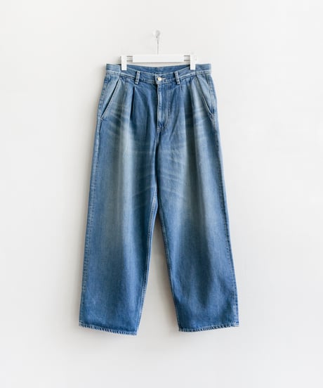 Graphpaper _ Selvage Denim Two Tuck Pants ( LIGHT FADE )