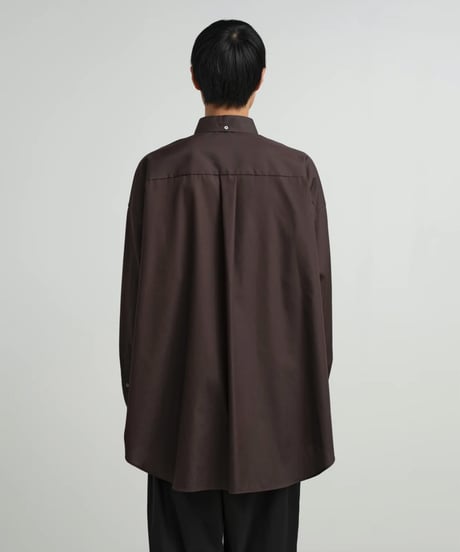 Graphpaper _ Easy Care Poplin L/S Oversized B.D Shirt ( Brown )