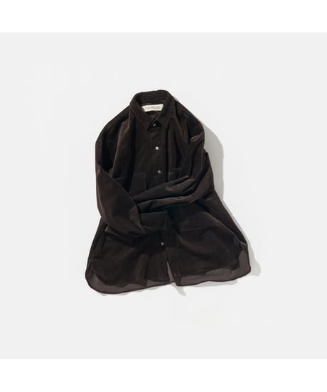 POLYPLOID _ SHIRT JACKET C ( DARK BROWN )