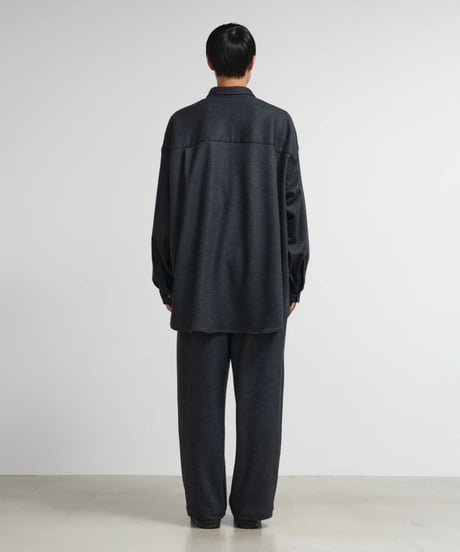Graphpaper _ Wool Smooth Flannel Oversized Regular Collar Shirt ( Brown )