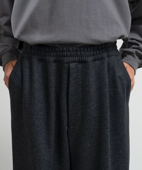 Graphpaper _ Wool Smooth Flannel Easy Wide Pants ( Gray )