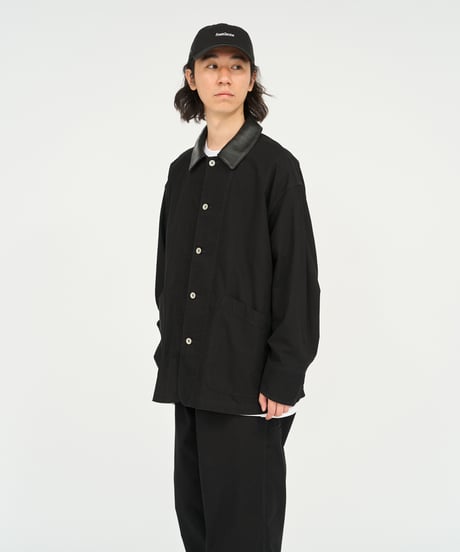 FreshService _ COTTON CANVAS LEATHER COLLAR WORK JACKET