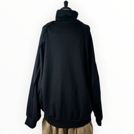 my beautiful landlet  /  MILAN RIB CUT-OFF TRACK JACKET / WM07-BZ2620701 BLACK